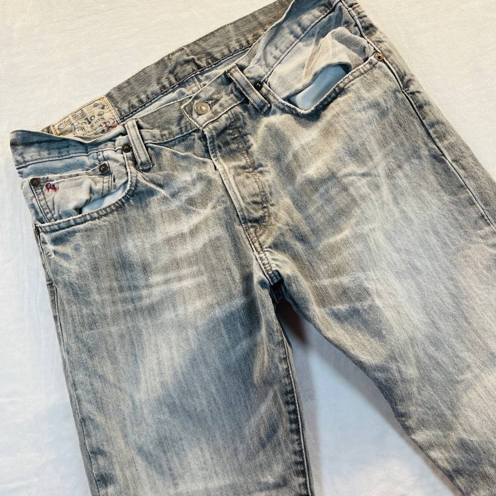Polo Ralph Lauren Varick Slim Straight Jeans Mens 33x32 Ash Grey R46SD55-VSS
